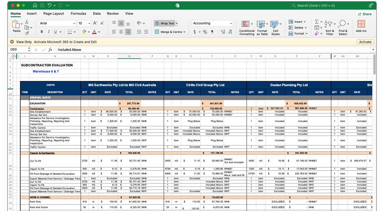 Spreadsheet