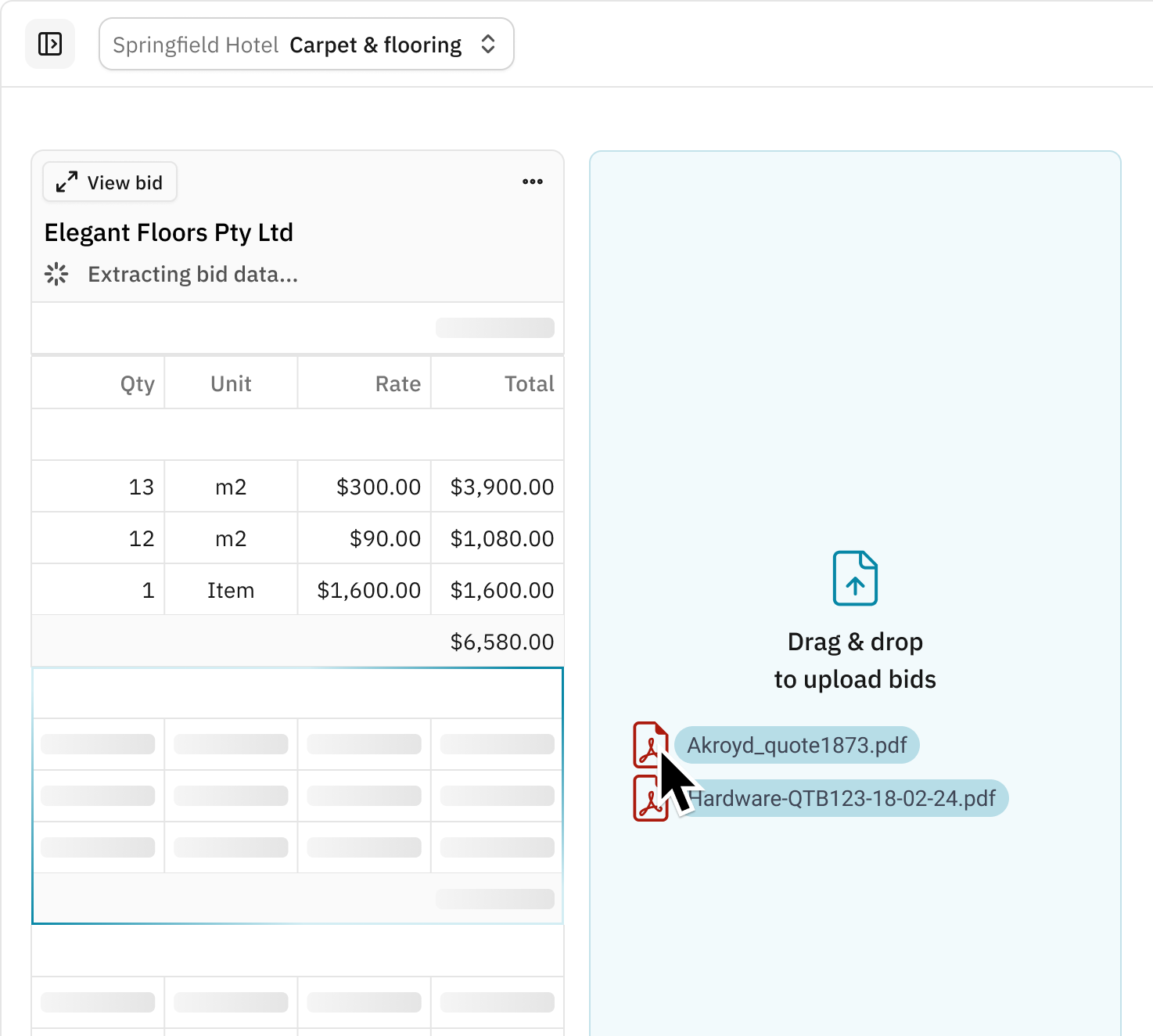 Drag & drop in your quotes