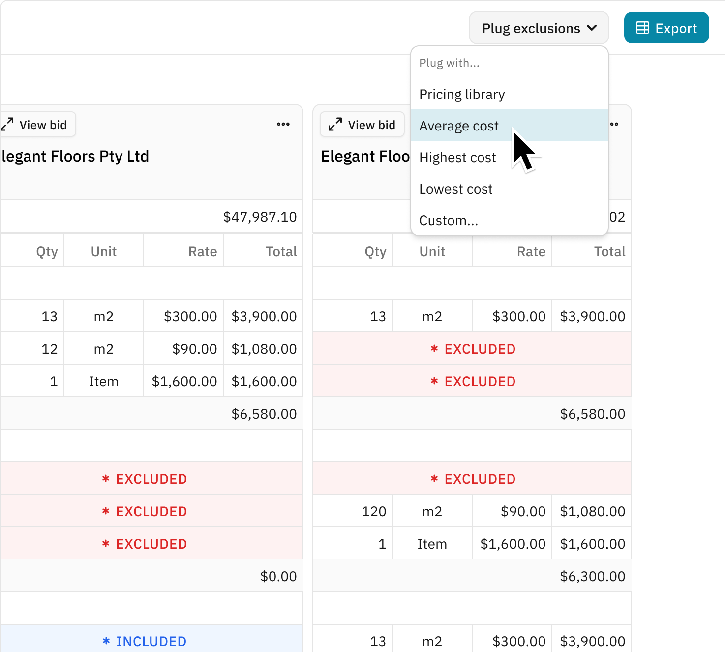 Plug numbers, adjust & export